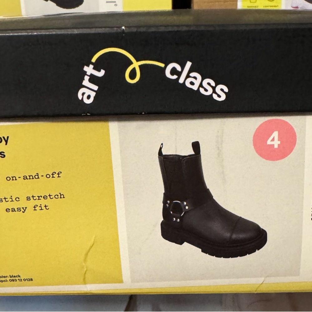 art class Black Lug Sole Chelsea Boots with Side Zipper - Picture 12 of 12